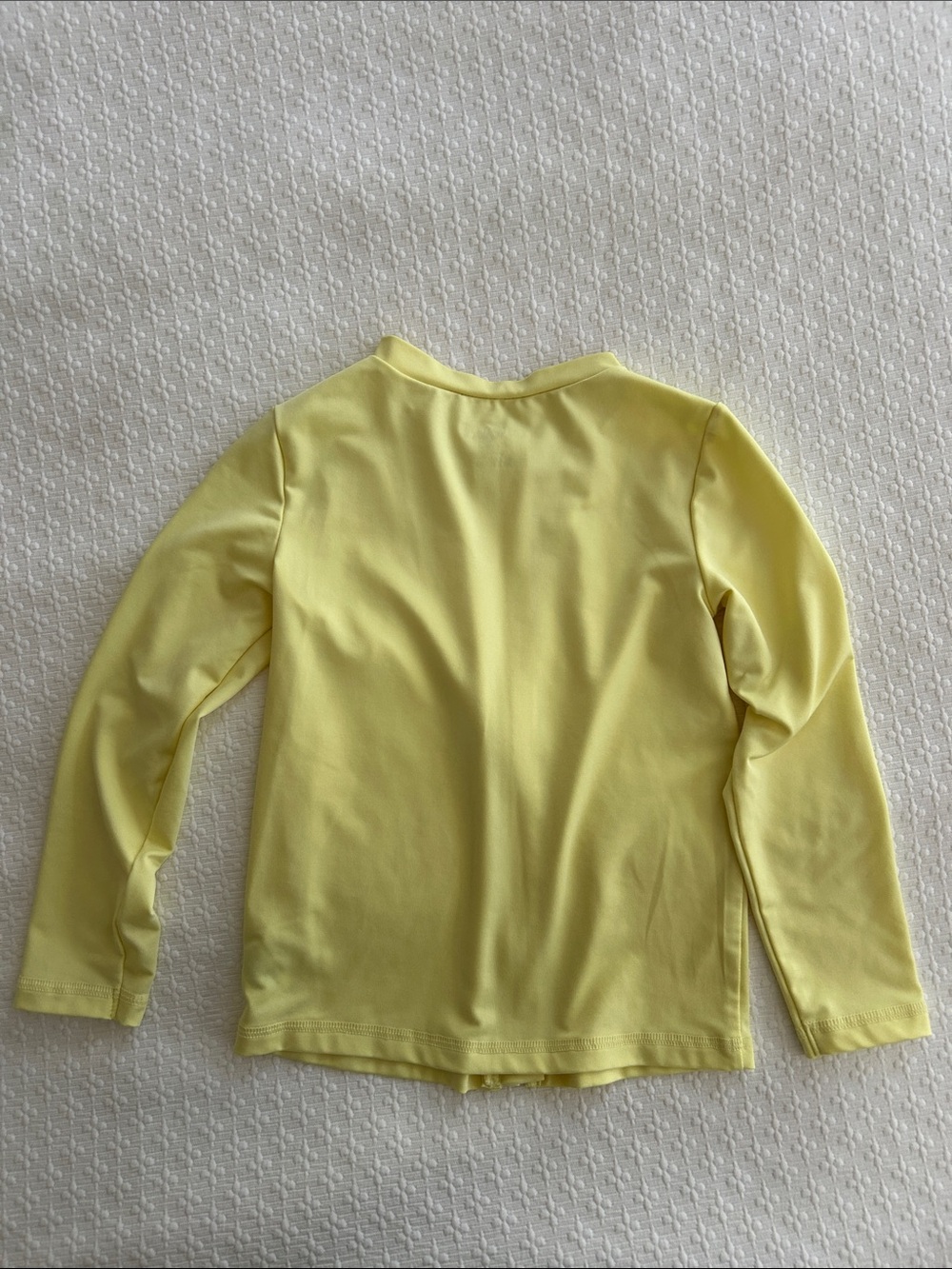 Kids Yellow Long-Sleeve Zip Front Swim Shirt - Picture 2 of 4